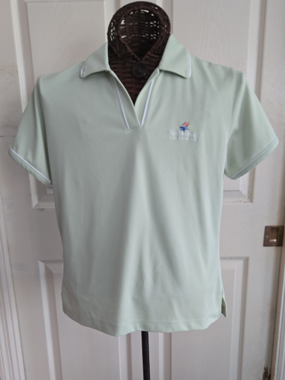 Page & Tuttle Light Green Short Sleeve Polo-Rainbow Springs Country Club